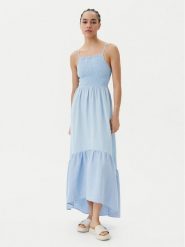 Maaji Sukienka letnia Isadora PT2123CLD005 Błękitny Regular Fit. Niebieskie sukienki Maaji, na lato, s, bez wzorów, ze lnu, bez kołnierzyka, bez ramiączek. Za 319.99 zł.