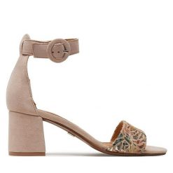 Sandały Maciejka. Brązowe sandały Maciejka, bez wzorów, bez obcasa, na słupku, bez zapięcia. Za 299.99 zł.