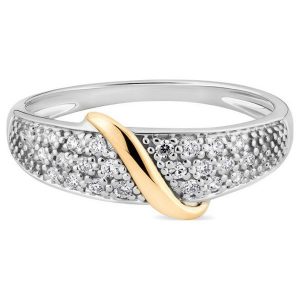 PROMOCJA Pierścionek Złoty - złoto 585, Brylant 0,16ct. Żółte pierścionki W.KRUK, z brylantem, złote. W wyprzedaży za 1,229.00 zł.