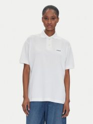 2NDDAY Polo Aralena 2252248329 Biały Loose Fit. Białe koszulki polo 2NDDAY, l, bez wzorów, z bawełny, bez kołnierzyka, bez ramiączek. Za 169.99 zł.