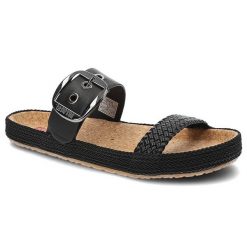 Czarne Klapki Big Star Modne Buty Na Lato. Czarne klapki Big Star, z aplikacjami, ze skóry ekologicznej, bez obcasa. Za 109.00 zł.