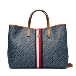 Torebka Tommy Hilfiger. Niebieskie shopper TOMMY HILFIGER, bez wzorów, bez dodatków. Za 949.99 zł.