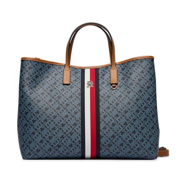 Torebka Tommy Hilfiger. Niebieskie shopper TOMMY HILFIGER, bez wzorów, bez dodatków. Za 949.99 zł.