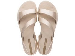 Sandały plażowe damskie Ipanema Vibe Sandal FEM. Brązowe sandały Ipanema, bez wzorów, z gumy, bez obcasa, na płaskiej podeszwie, bez zapięcia. Za 94.99 zł.