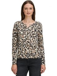 BETTY & CO Koszulka w kolorze beżowo-czarnym rozmiar: XL. Brązowe bluzki Betty & Co, xl, bez wzorów, bez kołnierzyka, bez ramiączek. Za 114.95 zł.