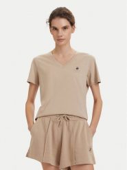 Beverly Hills Polo Club T-Shirt P-SS26W-TS516518 Beżowy Regular Fit. Brązowe koszulki polo Beverly Hills Polo Club, s, bez wzorów, z bawełny, bez kołnierzyka, bez ramiączek. Za 139.99 zł.