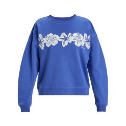 Bluza z okrągłym dekoltem dla Kobiety PERFECT PLACE. Niebieskie bluzy Roxy, m, bez wzorów, z bawełny, bez kaptura. Za 229.99 zł.