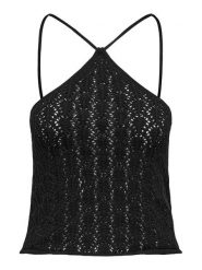 ONLY Top Noella 15352137 Czarny Regular Fit. Czarne topy Only, xl, bez wzorów, z syntetyku, bez kołnierzyka, bez ramiączek. Za 69.99 zł.