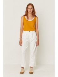 SKFK Top "Katia" w kolorze pomarańczowym rozmiar: 38. Pomarańczowe topy SKFK, bez wzorów, z bawełny, bez kołnierzyka, bez ramiączek. Za 152.99 zł.