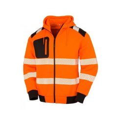 Bezpieczna bluza z kapturem z recyklingu Result. Brązowe bluzy RESULT, xl, bez wzorów, z polaru, z kapturem. Za 201.00 zł.