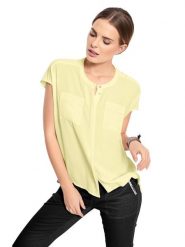 Heine Bluzka w kolorze żółtym rozmiar: 44. Żółte bluzki Heine, bez wzorów, bez kołnierzyka, bez ramiączek. Za 104.99 zł.