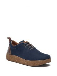 Comfortfusse Skórzane sneakersy w kolorze granatowym rozmiar: 40. Niebieskie trampki Comfortfüße, bez wzorów, z nubiku, bez zapięcia. Za 245.96 zł.