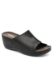 Go Soft Klapki MONA WS170-06 Czarny. Czarne klapki GO SOFT, bez wzorów, z syntetyku, bez obcasa. Za 69.99 zł.