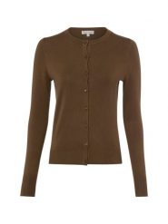 Marie Lund Kardigan Kobiety drobna dzianina brązowy, XXXL. Brązowe kardigany Marie Lund, bez wzorów, z dzianiny. Za 199.95 zł.