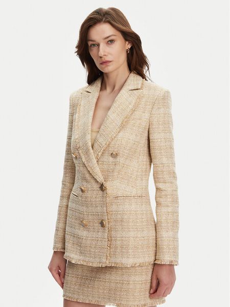 Marciano Guess Marynarka 5GGN15 7302A Beżowy Regular Fit. Brązowe marynarki i żakiety Marciano Guess, z aplikacjami, z bawełny. Za 829.00 zł.