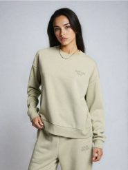 Bluza crewneck z napisem - niebieski. Niebieskie bluzy Sinsay, l, bez wzorów, bez kaptura. Za 29.99 zł.