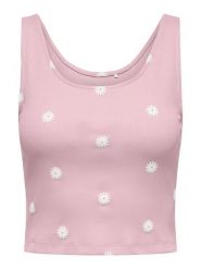 ONLY Top w kolorze jasnoróżowym rozmiar: XL. Różowe topy Only, xl, bez wzorów, bez kołnierzyka, bez ramiączek. Za 43.68 zł.