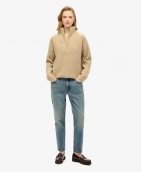 Superdry Jeansy Slim z organicznej bawełny, średni stan — Logan Vintage Dark. Niebieskie jeansy Superdry, z aplikacjami. Za 278.70 zł.