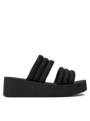 Roxy Klapki ARJL101151 Czarny. Czarne klapki Roxy, bez wzorów, z materiału, bez obcasa. Za 79.99 zł.