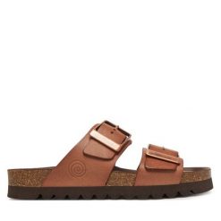 Klapki Dr. Brinkmann. Brązowe klapki Dr. Brinkmann, bez wzorów, bez obcasa. Za 379.99 zł.