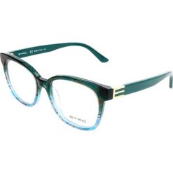 Oprawki "ET2606" w kolorze niebiesko-zielonym. Niebieskie okulary przeciwsłoneczne Diesel, Fossil, Etro, bez wzorów, z tworzywa sztucznego. W wyprzedaży za 189.95 zł.