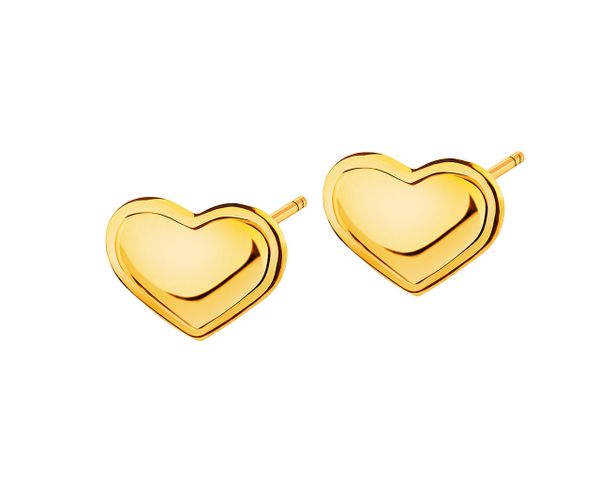 Złote kolczyki - serca. Żółte kolczyki Apart, złote. Za 249.00 zł.