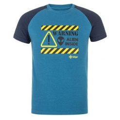 T-shirt in cotone per bambino Kilpi SALO-JB. Niebieskie t-shirty Kilpi, bez wzorów, bez kołnierzyka, bez ramiączek. Za 50.25 zł.