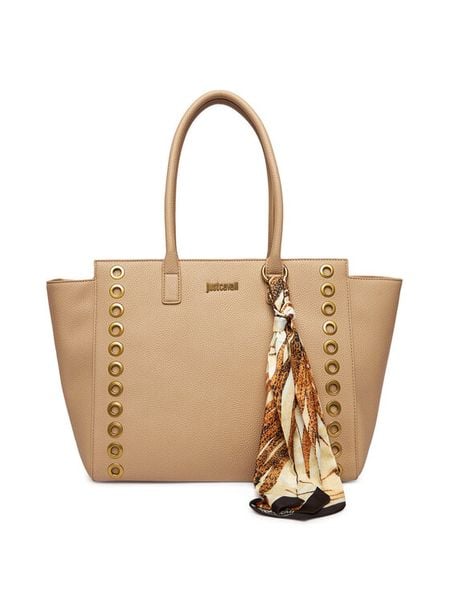 Just Cavalli Torebka 80RA4BF3 ZSB81 Brązowy. Brązowe shopper Just Cavalli, bez wzorów, ze skóry, bez dodatków. Za 849.99 zł.