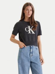 Calvin Klein Jeans Sweter Chunky LV044E306G Szary Regular Fit. Szare swetry Calvin Klein Jeans, m, bez wzorów, z bawełny, bez ramiączek. Za 329.99 zł.