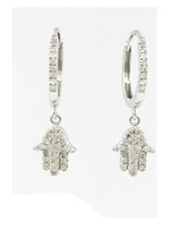 ATELIER DU DIAMANT Złote kolczyki-kreole z diamentami rozmiar: onesize. Szare kolczyki ATELIER DU DIAMANT, z diamentem, złote, z zapięciem typu bigiel. Za 1,391.99 zł.