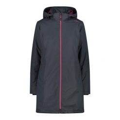 Płaszcz damski turystyczny CMP. Szare płaszcze CMP, l, bez wzorów, bez kaptura. W wyprzedaży za 349.99 zł.