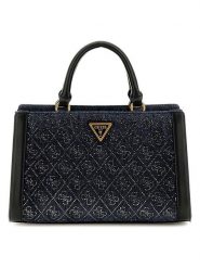 Guess Torebka w kolorze granatowym - 28 x 17 x 10 cm rozmiar: onesize. Niebieskie torby na ramię Guess, z aplikacjami, z bawełny, przez ramię, bez dodatków. Za 424.65 zł.