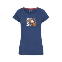 Koszulka damska Rafiki Jay. Niebieskie bluzki RAFIKI, bez wzorów, sportowe, bez kołnierzyka, bez ramiączek. Za 184.85 zł.