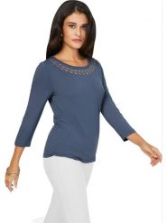 WITT WEIDEN Bluzka w kolorze niebieskim rozmiar: 48. Niebieskie bluzki WITT WEIDEN, bez wzorów, bez kołnierzyka, bez ramiączek. Za 56.66 zł.