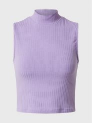Edited Bluzka Kaori EDT2640028000003 Fioletowy Slim Fit. Fioletowe bluzki Edited, bez wzorów, z wiskozy, bez kołnierzyka, bez ramiączek. Za 79.99 zł.