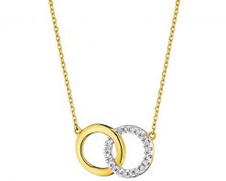 Naszyjnik z żółtego złota z diamentami - 0,05 ct - próba 375. Żółte naszyjniki Apart, z diamentem, złote. Za 1,349.00 zł.