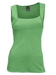 Heine Top w kolorze zielonym rozmiar: 36. Zielone topy Heine, bez wzorów, z bawełny, bez kołnierzyka, bez ramiączek. Za 43.99 zł.