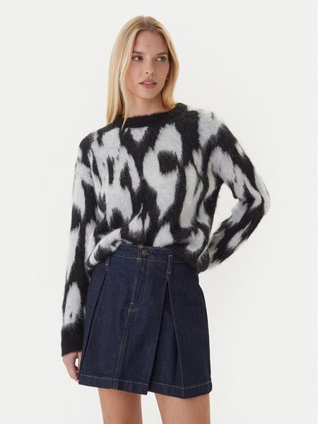 Calvin Klein Sweter Brushed Hairy LV044D343G Czarny Regular Fit. Czarne swetry Calvin Klein, m, bez wzorów, z syntetyku, bez ramiączek. Za 959.99 zł.