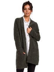 Be Wear Kardigan w kolorze ciemnozielonym rozmiar: S/M. Brązowe kardigany Be Wear, m, bez wzorów, z wełny. Za 245.45 zł.