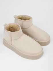 Trendyol Botki w kolorze beżowym rozmiar: 36. Brązowe botki Trendyol, bez wzorów, bez obcasa, bez zapięcia. Za 173.99 zł.