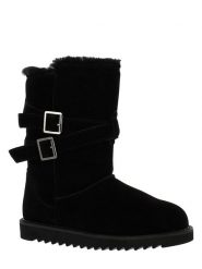 NICEBAY Skórzane kozaki zimowe "Mells Waterproof" w kolorze czarnym rozmiar: 40. Czarne kozaki NICEBAY, na zimę, z materiału, bez obcasa, bez zapięcia. Za 250.35 zł.