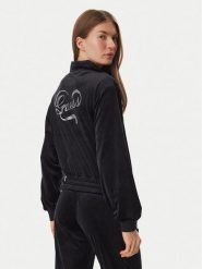 Guess Bluza V6BQ08 K6302 Czarny Regular Fit. Czarne bluzy Guess, m, z aplikacjami, z syntetyku, bez kaptura. Za 344.99 zł.