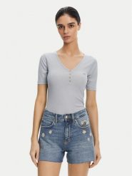 Lee T-Shirt Henley 112363830 Błękitny Slim Fit. Niebieskie t-shirty Lee, l, bez wzorów, z syntetyku, bez kołnierzyka, bez ramiączek. Za 119.00 zł.