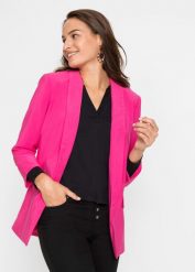 Długi żakiet z mieszanki wiskozy. Czerwone marynarki i żakiety bonprix, bez wzorów, z wiskozy, eleganckie. Za 179.99 zł.