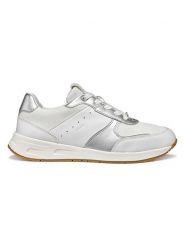 Geox Sneakersy w kolorze srebrno-białym rozmiar: 41. Białe trampki Geox, bez wzorów, bez zapięcia. Za 242.13 zł.