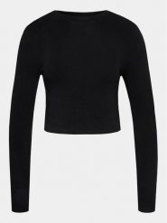 Gina Tricot Bluzka 20150 Czarny Slim Fit. Czarne bluzki Gina Tricot, s, bez wzorów, z bawełny, bez kołnierzyka, bez ramiączek. Za 59.99 zł.