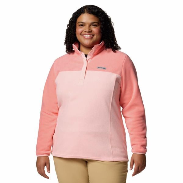 Bluza polarowa damska Columbia Benton Springs 1/2 Snap Pullover Fleece II. Czerwone bluzy Columbia, bez wzorów, z polaru, bez kaptura. Za 134.99 zł.