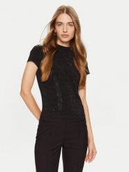 Guess T-Shirt W4BI26 J1314 Czarny Slim Fit. Czarne t-shirty Guess, m, z aplikacjami, z bawełny, bez kołnierzyka, bez ramiączek. Za 169.99 zł.