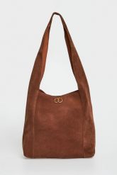 Torebka damska zamszowa hobo TWINSET. Torebki klasyczne Twinset Milano, bez wzorów, z zamszu, zamszowe, bez dodatków. Za 1,719.00 zł.