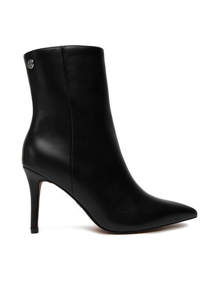 Nine West Botki CEO-NADINE-01 Czarny. Czarne botki Nine West, bez wzorów, z materiału, bez obcasa, na szpilce, bez zapięcia. Za 279.99 zł.